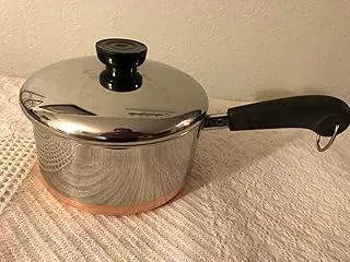 Vtg Revere Ware SS Copper Bottom 2qt Saucepan